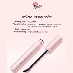 Chuốt Mi Cong Và Dày Colorkey Volumizing & Curling Mascara