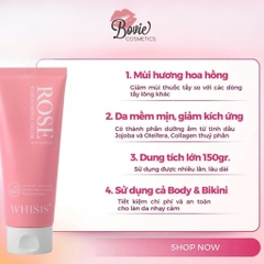 Kem tẩy lông Whisis Rose Hair Removal Cream 150ml - Tặng kèm khăn ướt