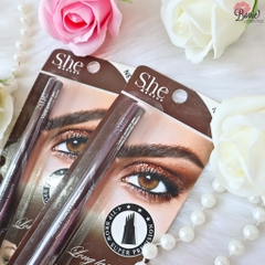 Kẻ Chân Mày Phẩy Sợi She Makeup Long Lasting & Waterproof EL05- Dark Brown