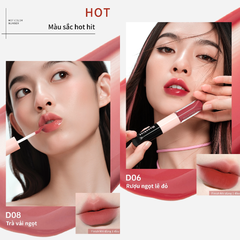 Son Mooekiss Serum Dưỡng Không Dính Cốc Hiệu ứng Tráng Gương Hai đầu đa Năng 3ml+3ml