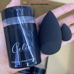 Mút Tán Nền Celin set 2 Chiếc To Nhỏ Màu Nâu Đen Siêu Mềm Đàn Hồi Cao ( Hộp đen )