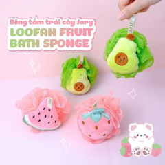 BÔNG TẮM XƠ MƯỚP CÓ MÚT JARY LOOFAH SPONGE- BÔNG TẮM TRÁI CÂY JARY LOOFAH BATH SPONGE