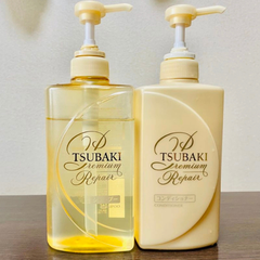 Dầu Xả Phục Hồi Hư Tổn Tsubaki Premium 490ml - Vàng