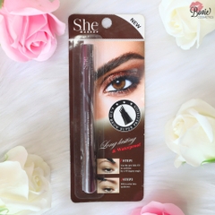 Kẻ Chân Mày Phẩy Sợi She Makeup Long Lasting & Waterproof EL05- Dark Brown