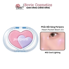 Phấn Bắt Sáng 3 Màu Peripera Heart Pocket Beam hình trái tim 3.3g