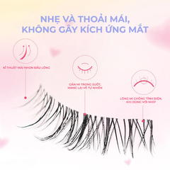Lông Mi Giả Mlen Diary Gân Trong Suốt 5 Cặp