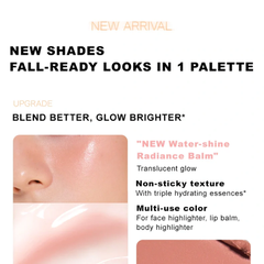 Phấn má hồng bắt sáng 4 ô Màu Judydoll Blush & Highlight Palette
