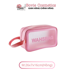 Túi đựng mỹ phẩm du lịch WASH BAG trong suốt, túi đựng đồ trang điểm mini cao cấp cực xinh
