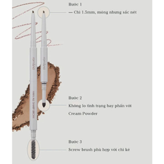Chì Kẻ Mày Nét Mảnh 3 Trong 1 Cho Đôi Chân Mày Hoàn Hảo, Sắc Nét Romand Han All Sharp Brow