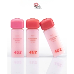Son Tint Lì Thuần Chay, Mềm Mịn, Lâu Trôi 4U2 Girlfriends' Mousse Lip Tint 3g
