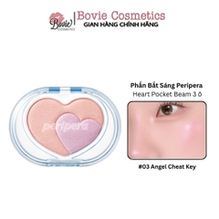Phấn Bắt Sáng 3 Màu Peripera Heart Pocket Beam hình trái tim 3.3g