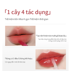 Son Mooekiss Serum Dưỡng Không Dính Cốc Hiệu ứng Tráng Gương Hai đầu đa Năng 3ml+3ml