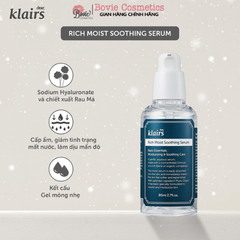 Tinh Chất Dưỡng Ẩm Sâu Klairs Rich Moist Soothing Serum 80ml