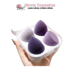 Set 4 Bông Mút Hình Giọt Nước Tán Kem Nền Trang Điểm Màu Ngẫu Nhiên