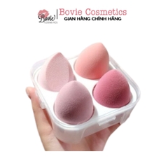 Set 4 Bông Mút Hình Giọt Nước Tán Kem Nền Trang Điểm Màu Ngẫu Nhiên