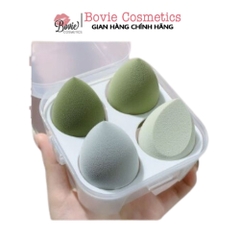 Set 4 Bông Mút Hình Giọt Nước Tán Kem Nền Trang Điểm Màu Ngẫu Nhiên