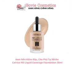 Kem Nền Kiềm Dầu, Che Phủ Tự Nhiên Catrice HD Liquid Coverage Foundation 30ml