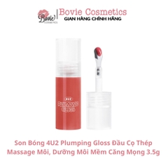 Son Bóng 4U2 Plumping Gloss Đầu Cọ Thép Massage Môi, Dưỡng Môi Mềm Căng Mọng 35g