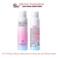 Xịt chống nắng nâng tone trắng da da M‘aycreate