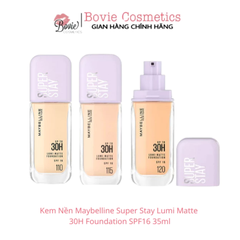Kem Nền Maybelline Super Stay Lumi Matte 30H Foundation SPF16 35ml