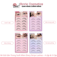 Lông Mi Giả Mlen Diary Gân Trong Suốt 5 Cặp