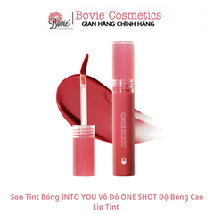 Son Tint Bóng INTO YOU Vỏ Đỏ ONE SHOT Độ Bóng Cao Lip Tint
