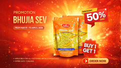 🔥 BUY 1 GET 1 FREE - SNACK HALDIRAM'S BHUJIA SEV 🔥