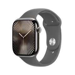 Đồng hồ Apple Watch Series 10 GPS + Cellular 42mm Natural Titanium (Vỏ Thép Dây Stone Grey Sport Band - S/M) (MWXD3SA/A)