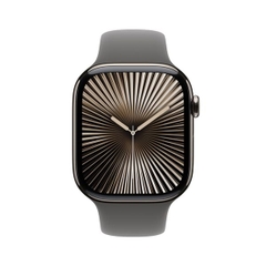 Đồng hồ Apple Watch Series 10 GPS + Cellular 46mm Natural Titanium (Vỏ Thép Dây Stone Grey Sport Band - S/M) (MWY93SA/A)