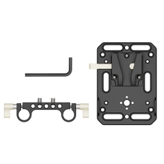 ZGCINE VR-Kit 1 V-Lock Mount Battery Plate with Dual 15mm Rod Clamp