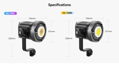 Ulanzi 120W RGB V-Mount Video Light VL-120C RGB Light L074CNA1