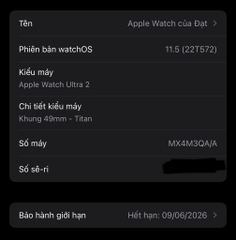 Apple Watch Ultra 2 + Titanium Milanese Loop (likenew fullbox, bh 6/2026)