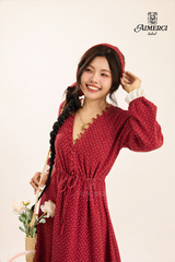ÔME DRESS ĐỎ ĐÔ - VINTAGE MUSLIN