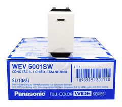 WEV5001SW - Công tắc 1 chiều Panasonic - Dòng Wide, màu trắng