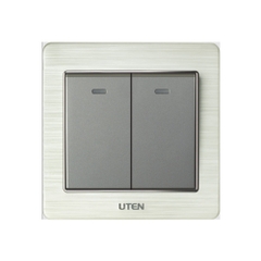 V6.0GK21 - Bộ công tắc đôi 1 chiều Uten