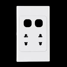 Ổ cắm đôi 2 chấu 16A + 2 Lỗ mã A20US2XXN