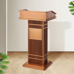 Bục phát biểu Inox mạ vàng hồng cao cấp