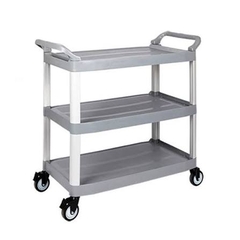 Xe đẩy 3 tầng nhựa khung nhôm tròn