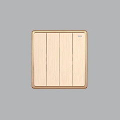 Mặt 4 công tắc 1 chiều 16A - 250V KT86x89mm mã S704