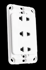 Ổ cắm ba 2 chấu đế liền 16A KT120x70mm mã A20US3N