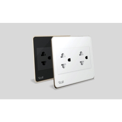 Ổ cắm âm tường OCAT04K 2C/16A (chữ nhật, Ralli)