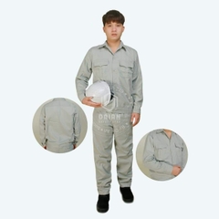 Quần áo bảo hộ lao động công nhân màu ghi