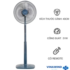 Quạt cây panasonic F-409K điều khiển từ xa, sải cánh 40cm