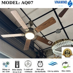 Quạt trần trang trí phòng khách có đèn AQ-07