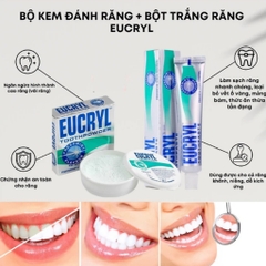 Bột Tẩy Trắng Răng, Thơm Miệng, Ngừa Sâu Răng Eucryl Toothpowder Răng Trắng Sáng, Hơi Thở Thơm Mát - HTHshop102