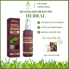 Xịt Tóc Herbal gray hair linh chi kích đen tóc  100ml  - HTHshop102