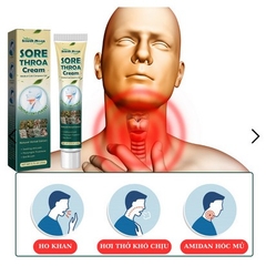 Kem Thoa SORE THORA CREAM Hỗ Trợ làm Giảm Viêm, Đau Họng Hạt, Amidan, Mãn Tính, Ho Khan