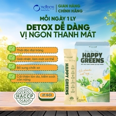 Nước Uống Detox Đại Tràng Happy Greens Hỗ Trợ Thải Độc Bổ Sung Chất Xơ Cải Thiện Vóc Dáng Làn Da HTHshop