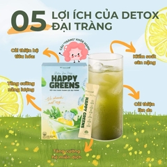 Nước Uống Detox Đại Tràng Happy Greens Hỗ Trợ Thải Độc Bổ Sung Chất Xơ Cải Thiện Vóc Dáng Làn Da HTHshop