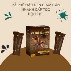 Cà phê đậu đen giảm cân nhanh cấp tốc an toàn, giảm mỡ bụng, giảm cân toàn thân Hộp 15 gói - Lalashop